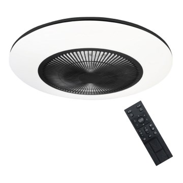 LED Himmennettävä kattovalaisin tuulettimella ARIA LED/38W/230V 3000-6000K musta/valkoinen +kaukosäädin