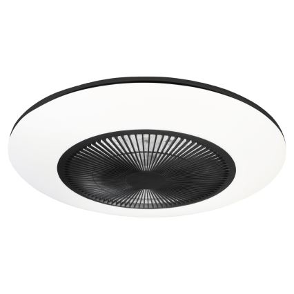 LED Himmennettävä kattovalaisin tuulettimella ARIA LED/38W/230V 3000-6000K musta/valkoinen +kaukosäädin