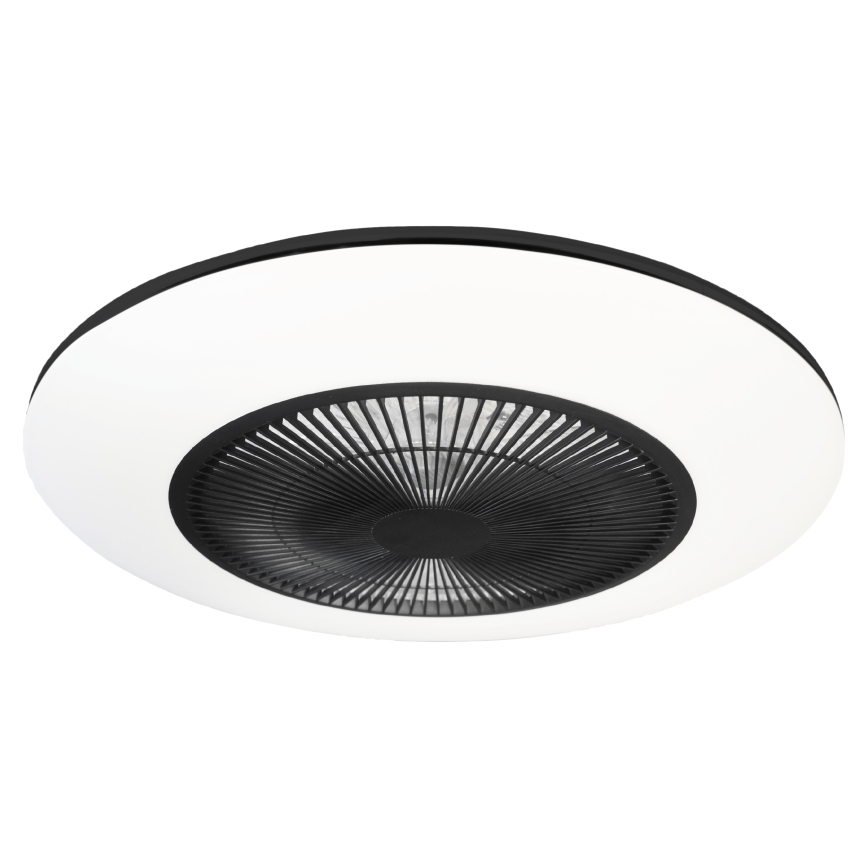 LED Himmennettävä kattovalaisin tuulettimella ARIA LED/38W/230V 3000-6000K musta/valkoinen +kaukosäädin