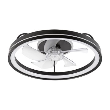 LED himmennettävä kattovalaisin tuulettimella FARGO LED/37W/230V musta + kaukosäädin