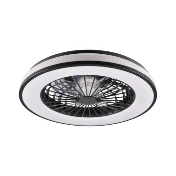 LED Himmennettävä kattovalaisin tuulettimella LED/48W/230V 3000-6500K musta + kauko-ohjaus