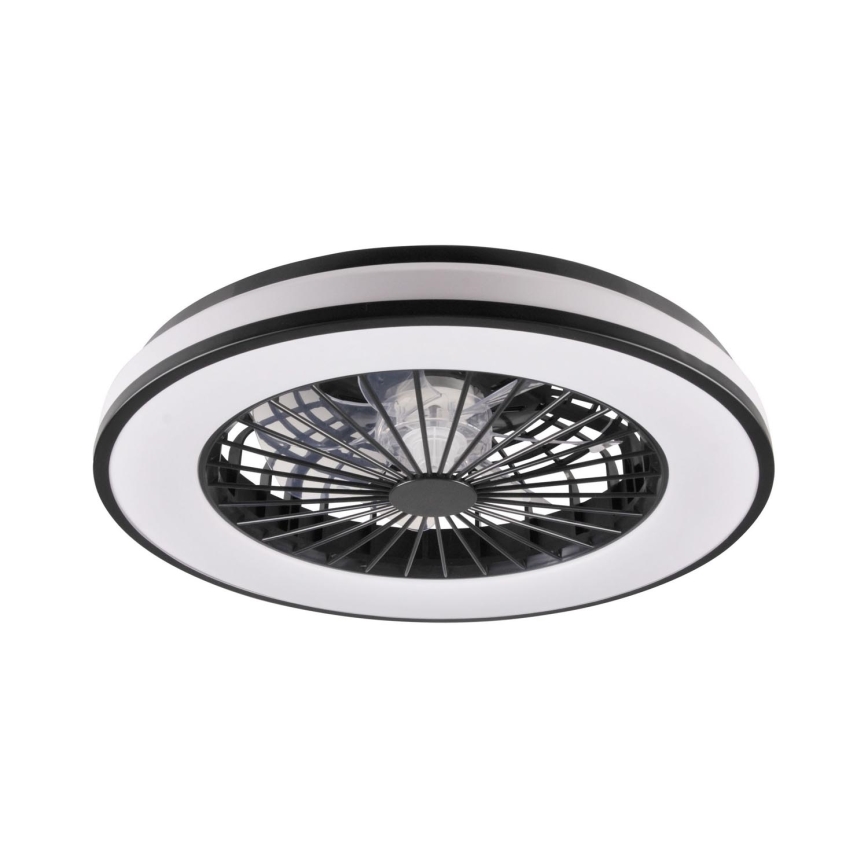 LED Himmennettävä kattovalaisin tuulettimella LED/48W/230V 3000-6500K musta + kauko-ohjaus