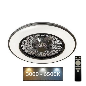 LED Himmennettävä kattovalaisin tuulettimella OPAL LED/48W/230V 3000-6500K + kauko-ohjaus