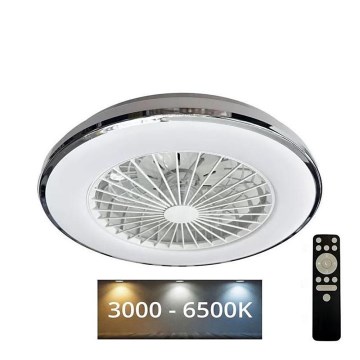 LED Himmennettävä kattovalaisin tuulettimella OPAL LED/48W/230V 3000-6500K + kauko-ohjaus