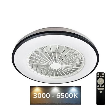 LED Himmennettävä kattovalaisin tuulettimella OPAL LED/48W/230V 3000-6500K + kauko-ohjaus