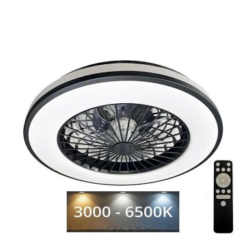 LED Himmennettävä kattovalaisin tuulettimella OPAL LED/48W/230V 3000-6500K + kauko-ohjaus