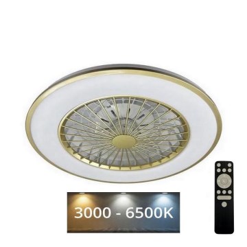 LED Himmennettävä kattovalaisin tuulettimella OPAL LED/48W/230V 3000-6500K + kauko-ohjaus