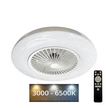 LED Himmennettävä kattovalaisin tuulettimella OPAL LED/72W/230V 3000-6500K + kauko-ohjaus