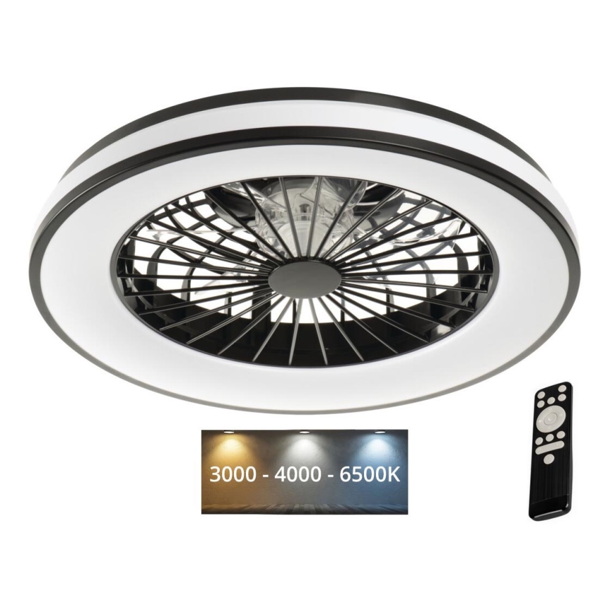 LED Himmennettävä kattovalaisin tuulettimella PLAVE LED/48W/230V 3000/4000/6500K + kauko-ohjaus
