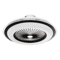 LED Himmennettävä kattovalaisin tuulettimella ZEPHYR LED/48W/230V 3000-6000K musta + kauko-ohjaus