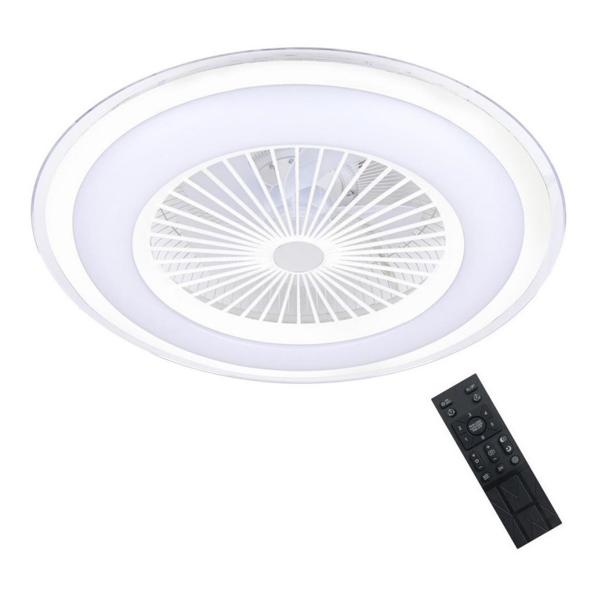 LED Himmennettävä kattovalaisin tuulettimella ZONDA LED/48W/230V 3000-6000K valkoinen + kaukosäädin