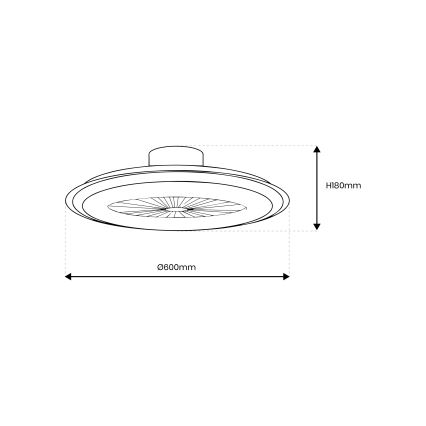 LED Himmennettävä kattovalaisin tuulettimella ZONDA LED/48W/230V 3000-6000K valkoinen + kaukosäädin