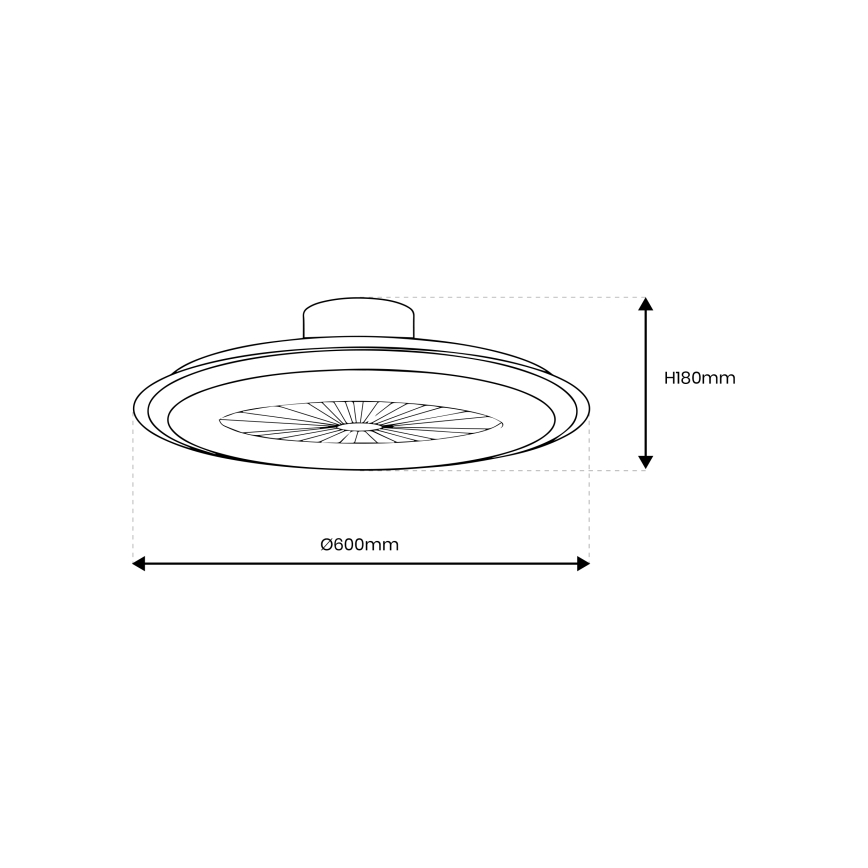 LED Himmennettävä kattovalaisin tuulettimella ZONDA LED/48W/230V 3000-6000K valkoinen + kaukosäädin