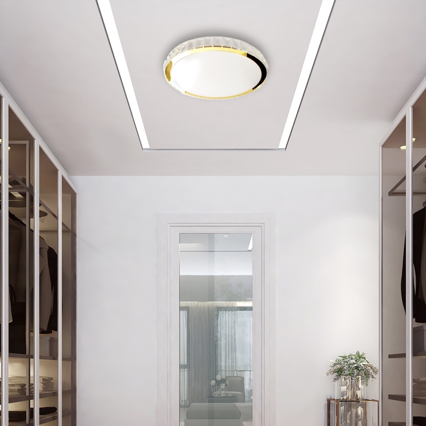 LED Himmennettävä kattovalo LAYLA LED/50W/230V 3000/4000/6000K kulta + kaukosäädin