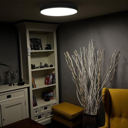 LED Himmennettävä kattovalo LED/48W/230V 2700-6500K Wi-Fi Tuya + kauko-ohjain