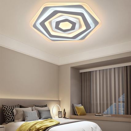 LED Himmennettävä kattovalaisin LED/95W/230V 3000-6500K + kaukosäädin