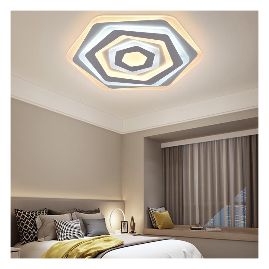 LED Himmennettävä kattovalaisin LED/95W/230V 3000-6500K + kaukosäädin