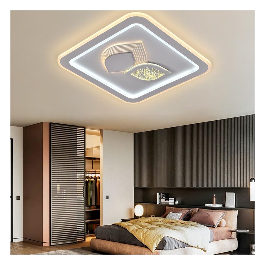 LED Himmennettävä kattovalaisin LED/95W/230V 3000-6500K + kaukosäädin