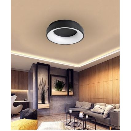 LED Himmennettävä kattovalo NOVA LED/54W/230V 3000-6500K musta + kaukosäädin