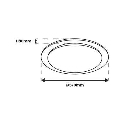 LED Himmennettävä kattovalo ONTARIO LED/48W/230V 3000-6000K + kaukosäädin
