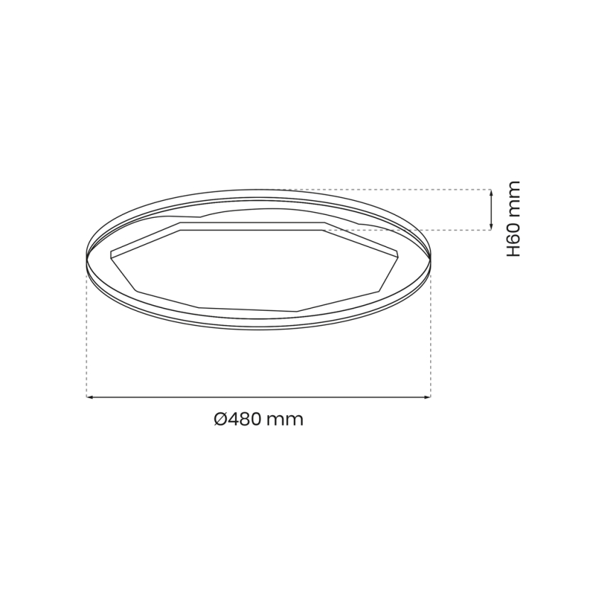 LED Himmennettävä kattovalaisin OPTIMA LED/52W/230V 3000-6000K + kaukosäädin