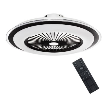 LED Himmennettävä kattovalo tuulettimella  ZONDA LED/48W/230V 3000-6000K musta + kaukosäädin