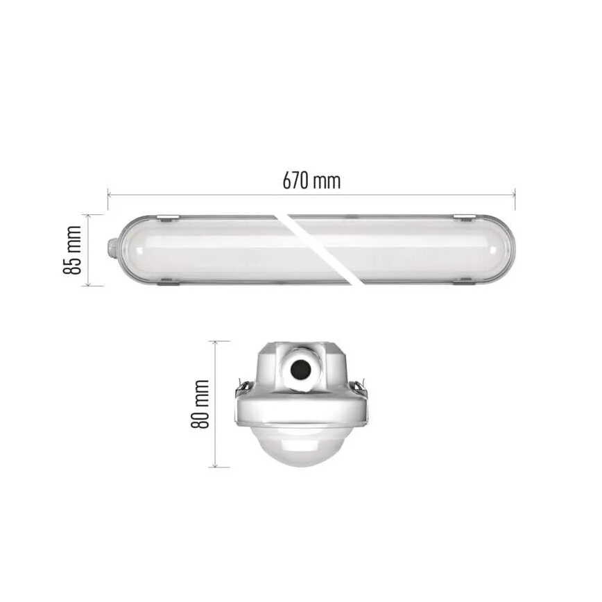 LED Himmennettävä kestävä kevyt MISTY LED/10/13/16/18W/230V 4000/6500K IP66