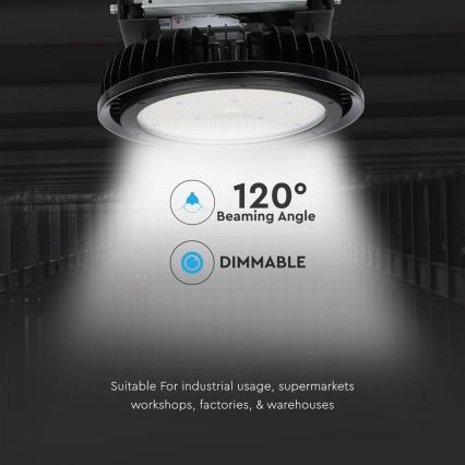 LED Himmennettävä kestävä valo High Bay LED/500W/230V 4000K IP65 musta