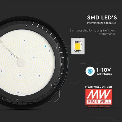 LED Himmennettävä kestävä valo High Bay LED/500W/230V 4000K IP65 musta
