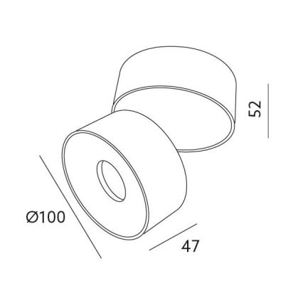 LED Himmennettävä kohdevalo LAHTI LED/13,5W/230V 3000K CRI 90 musta