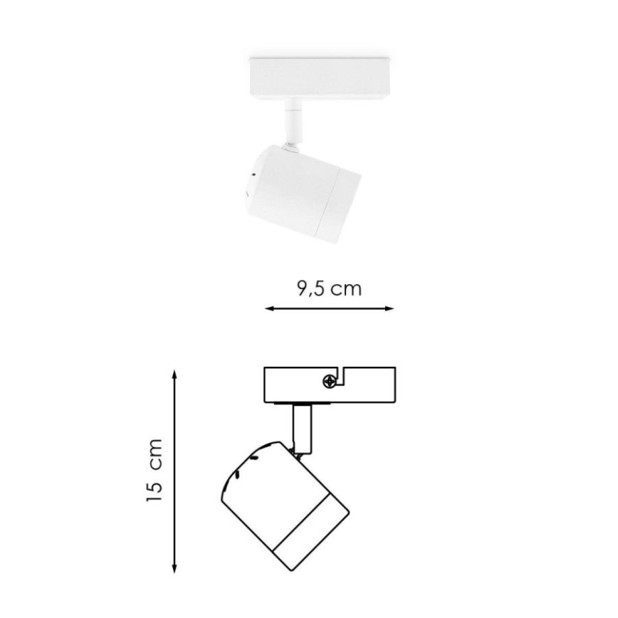 LED Himmennettävä kohdevalo MANU 1xGU10/5,8W/230V valkoinen