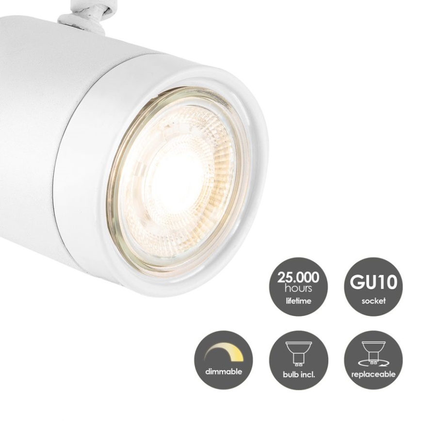 LED Himmennettävä kohdevalo MANU 1xGU10/5,8W/230V valkoinen