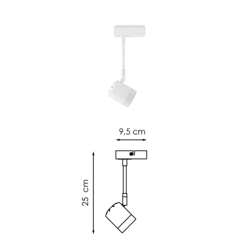 LED Himmennettävä kohdevalo MANU 1xGU10/5,8W/230V valkoinen