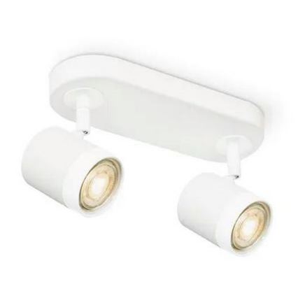 LED Himmennettävä kohdevalo MANU 2xGU10/5,8W/230V valkoinen