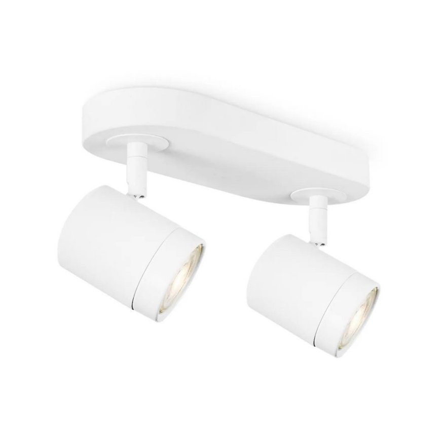 LED Himmennettävä kohdevalo MANU 2xGU10/5,8W/230V valkoinen