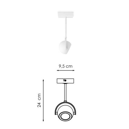 LED Himmennettävä kohdevalo NOP 1xGU10/5,8W/230V valkoinen