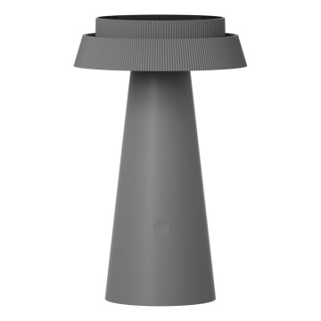 LED Himmennettävä kosketus aurinko lamppu MARAKESZ LED/3,7V USB 3600 mAh 1800/2700/3000K IP54 harmaa