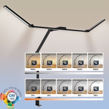 LED Himmennettävä kosketus flexible pöytävalaisin LED/36W/230V 3000-6500K CRI 92 musta