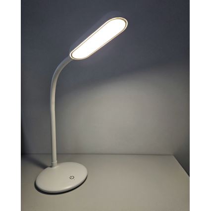 LED Himmennettävä kosketus joustava pöytävalaisin LED/6W/5V USB 1200 mAh valkoinen