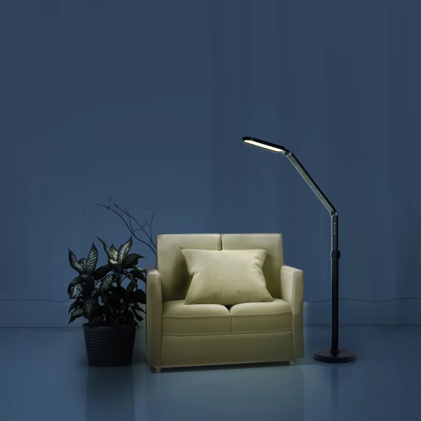 LED Himmennettävä kosketus lattialamppu FERRARA LED/13W/230V 3000/4000/6000K musta