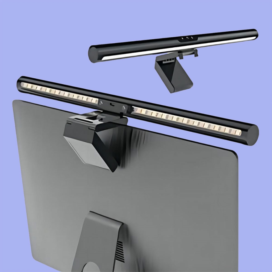 LED Himmennettävä kosketus monitori valaistus LED/5W/5V 3000/4000/5000/6000K 42 cm musta