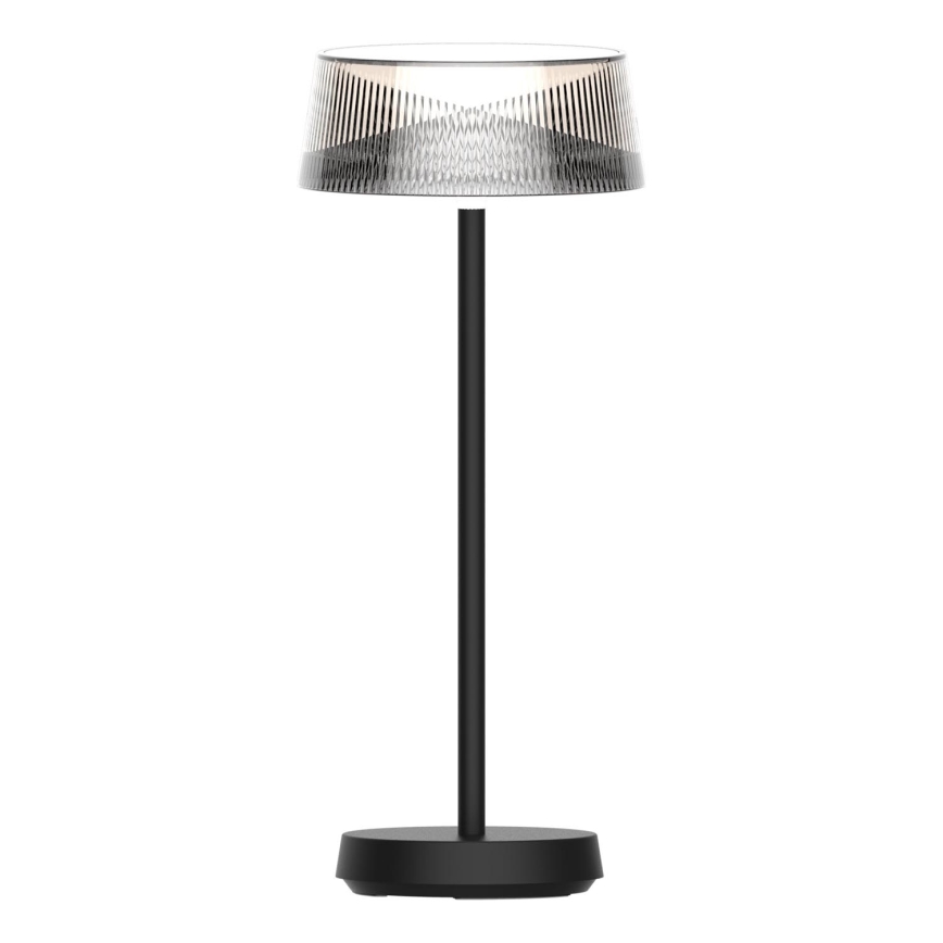 LED Himmennettävä kosketus ulko pöytävalaisin CASABLANCA LED/3,4W/5V USB 3600 mAh IP44 musta