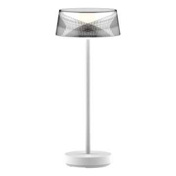 LED Himmennettävä kosketus ulko pöytävalaisin CASABLANCA LED/3,4W/5V USB 3600 mAh IP44 valkoinen