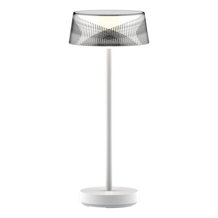 LED Himmennettävä kosketus ulko pöytävalaisin CASABLANCA LED/3,4W/5V USB 3600 mAh IP44 valkoinen