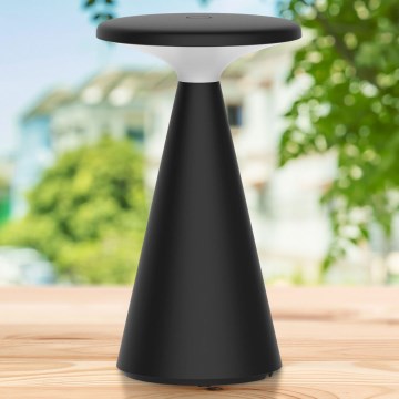 LED Himmennettävä kosketus ulko pöytävalaisin PAROS LED/1,8W/5V USB 1800 mAh IP44 musta