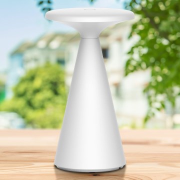 LED Himmennettävä kosketus ulko pöytävalaisin PAROS LED/1,8W/5V USB 1800 mAh IP44 valkoinen