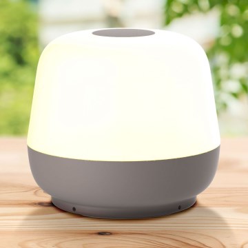 LED Himmennettävä kosketus ulko pöytävalaisin SAMBA LED/1,2W/5V USB 1200 mAh IP44 harmaa