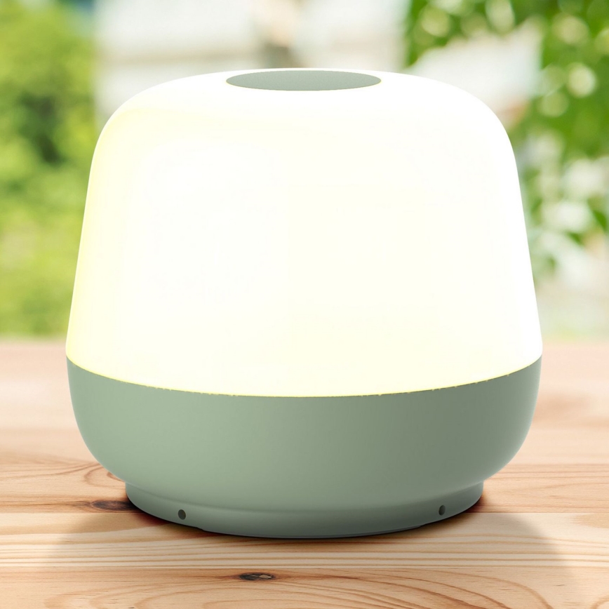 LED Himmennettävä kosketus ulko pöytävalaisin SAMBA LED/1,2W/5V USB 1200 mAh IP44 vihreä