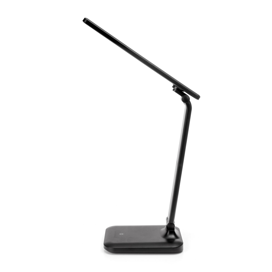 LED Himmennettävä kosketuspöytävalaisin langattomalla latauksella ja USB-portti REMUS LED/5W/230V musta