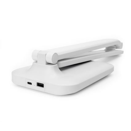 LED Himmennettävä kosketuspöytävalaisin langattomalla latauksella ja USB-portti REMUS LED/5W/230V valkoinen
